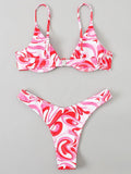 High Cut V-bar Underwired Bikini Women Swimsuit Female Micro Thong Swimwear Two-pieces Bikini Set Push Up Bathing Suit Swim Lady