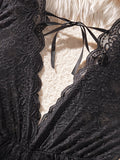 Temptation Deep V Neck Black Sheer Lace Matching Bra Set Curvy Women Lingerie For Confident Nights Special Full Figure