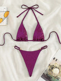 Sexy Extreme Mini Micro Thong Bikini 2025 Diamond Bikinis Female Swimsuit Women Swimwear Two-pieces Bikini Set Bathing Suit Swim