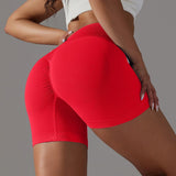 Summer V-waist peach hip lifting tight fitting three part pants, high waist yoga shorts, running speed drying seamless yoga pant