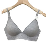 Plunge Non-wire Triangle Cup Bra Women's Invisibale Underwear Letter Straps Ribbed Bralette Sexy Lingerie Sleep Intimates S-XL