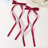 2 Pcs Fabric Hair Bow Hairpin for Women Girls Ribbon Hair Clips Headwear Black White Bow Top Clip Female Hair Accessories