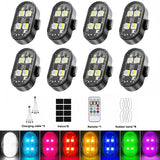 RGB LED Motorcycle Strobe light Car LED Flash Rechargeable Wireless Light Aircraft Airplane Helicopter Warning Lights Accessorie