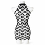 Sexy Cover Up Hollow Out Fishnet Dress without Inside Bikini Sets Summer Holiday Elastic Mini Bodycon Black Dress Free Size