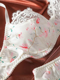 Toucheart Sexy Underwear Intimate Push Up Bra Exotic Sets Bra Set Lace Panties for Women Mesh Patchwork Sexy Lingerie Suit Women