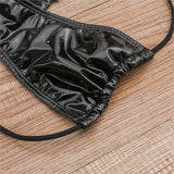 DEKA Shiny PU Mini Micro Bikini 2025 Women Swimsuit Female Brazilian Swimwear Two Pieces Bikini Set High Cut Bathing Suit Swim