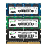 DDR3 DDR3L 2GB 4GB 8GB Laptop Memories Ram PC3 1.5V PC3L 1.35V 1066 1333 1600Mhz 8500 10600 12800 204Pin SODIMM Memory Ram