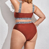 0XL - 4XL Splicing Bikini Large Size Swimwear Plus Size Women Swimsuit Female Two-pieces Bikini set Bather Bathing Suit K3785