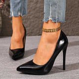 2026 Plus Size 45 Summer Elegant White Stiletto Pumps Pink Sexy Pointy Toe Thin High Heels Shoes Women Black Office Lady Shoes