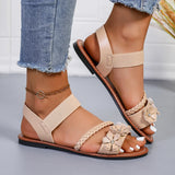 Women's Sandals  New Summer Casual Open-toed Women's Flats Fashion Floral Design Casual Comfortable Women's Sandals