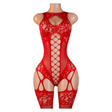 Ultra Hot Crotchless Lingerie Open Bra Erotic Costumes Transparent BodySuits Adults Hanging Neck Bodystockings Fishnet Underwear