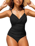 S - XXL Sexy Wrinkled One Piece Swimsuit Women Swimwear Female Monokini Swimsuits 2025 Bathing Suit Swim Beach Wear Bodysuit