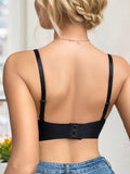 New black full cup lace shoulder strap detachable bra Pull up bra strapless bra wrap up braissere sexy Lingerie J2805