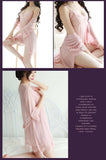 TJ large size see-through suspender sexy temptation lace nightgown temptation mesh pajamas