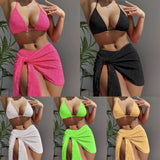 Fashionable Multi-Color Bikini Swimsuit Set Sexy Three-Piece Women's Swimwear Trendy Beachwear By Mingshi Quality Chinese Brand