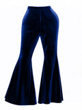 spring and autumn versatile wide-leg pants with metal decoration large size gold velvet wide-leg pants casual pants