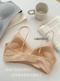 Comic Chest Bra No Underwire European Thin Straps Summer Women Lace Gathering Push Up Seamless Bras Japanese Style Natural Look