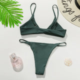 2026 New Women Micro Bikini Set Ring Decor Biquini Low Waist Swimsuit Sexy Backless Strappy Swimwear Beach Holiday Bathing Suit