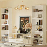 IRONCK Set of 2 Floor Standing 6 Tier Sturdy Bookcases