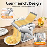 Electric Noodle Maker 135W Stainless Steel With 8-Speed Thickness Control
