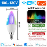 TNCE Tuya E27 E14 GU10 Bulb WIFI Zigbee, Dimmable Light LED lamps 2700-6500k RGB, Smart Life APP, Voice With Alexa Google Home