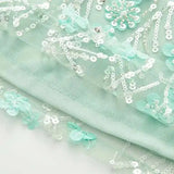 Fashion Floral Sequ Pearl Mini Skirt For Women Summer Vacation Beaded Hip Package Short Skirts Evening Party Lady Beach QH8J