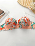 Hot Selling High-quality Multi-color Lingerie 2-piece set For Women's Underwear Beautiful Print Push Up Bra Beach party bikini