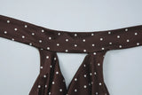 FDYOUI Women's Chic Polka Dot Tanks Top 2026 Summer Off Shoulder Lace Patchwork Corset Bandage Backless Crop Tops Streetwear