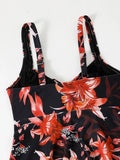 Printed Tankini Set 2026 Padded Floral Swimsuit Women Strappy Swimwear Female Beach Dress Bathers Bathing Swimming Swim Suit XL