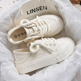 Women's Shoes White  New Canvas Shoes Breathable Comfortable Platform Outdoor Casual Sports Shoes Zapatillas De Mujer