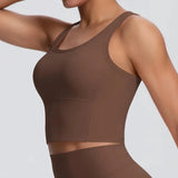 Women's Yoga Vest Shockproof Fixed Cup Beauty Back Yoga Top Outdoor Sports Running Fitness Vest