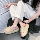 Summer Eva Chunky Platform Slippers Women Comfortable Soft Thick Bottom Sandals Woman 2025 Non Slip Beach Flip Flops Female
