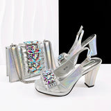 doershow  Lastest Italian Design Fashion Style Ladies Shoes with Matching Bag Set 2025 Nigerian Shoes and Bag Set HFG1-2