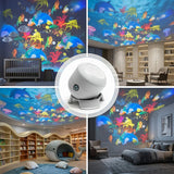 Ocean Projector LED Night Light 360° Rotating Projector Light USB Powered Dynamic Atmosphere Lamp for Living Room Bedroom Gifts