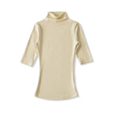 New Pure Desire Style High Neck Slim Fit Base Solid Color Casual T-Shirt Charming For Woman Elegant Fashion Soft T-Shirt M8IL