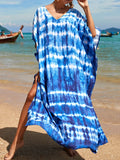 2026 New Colorful Kaftan Tunic Beach Dress Beach Wear Beachwear Beach Cover Up Cover-upsLoose Maxi Dress Female Women V4428