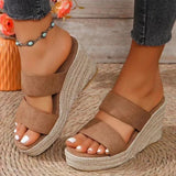 Chunky Wedge Heel Women's Sandals Summer 2025 Thick Platform Casual Sandles Woman Plus Size High Heeled Rome Sandalias Mujer 43