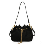 2026 Soft Commuting Crossbody Bags Faux Suede Sewing Hot Sale Bags for WomenThread Solid Color String Women's Handbags