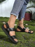 Fashion Trend Women Summer Platform Sandals Bling Style Slip-on Shoes Soft EVA Light Weight Girls Student Street Beach Sandalias