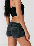 Women’s Summer Denim Shorts Low Waist Slim Fit Skinny Mini Shorts Streetwear Casual Club Daily Hot Sexy Jean Shorts