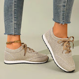 Plus Size 43 Leopard Print Platform Sneakers Women 2026 Breathable Lace Up Casual Flat Shoes Woman Non Slip Flats Walking Shoes