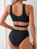 S - XL V Neck High Leg Cut One Piece Swimsuit Women Swimwear Female Bather Monokini Cross Bandage Bathing Suit Swim Beachwear