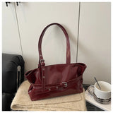 Winter Style Women's Retro Minimalist Tote Shoulder Bag 2025 Autumn Large Capacity Commuting Top-Handle Hand Bags for Women
