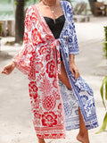 13 Colors Printed With Belt Crochet Knitted Tunic Beach Dress Beach Wear Beachwear Beach Cover Up Cover-upsFemale Women V7201