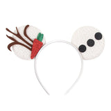 Disney Festival Party Cosplay Mouse Ears Headband 3.3" Ears Glitter Hairband Without Bow For Boys DIY Cartoon Hair Accessories