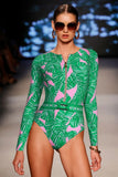 2024 One Piece Surfing Swimsuit Rashguards Women Sexy Swimming Suit Sport Floral Long Sleeves Swimwear Monokini Bathing Suit