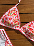 2026 Triangle Halter String Bikini Printed Swimwear Female Sexy Swimsuit Women Bathers Bathing Swimming Swim Suit Beachwear