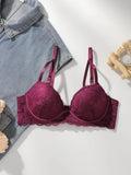 pure desire Bra for Women – 3/4 Cup Underwire Push Up Bra lace sexy Lingerie party brassiere  (B-C Cup)L2957
