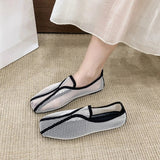 Soft Sole Super Soft 2026 Hollow-out Mesh Summer Slip-on Flat Square-toeShoes for Women