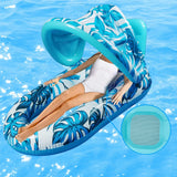 Summer Inflatable Floating Lounger Mattress With Sunshade For Pool
